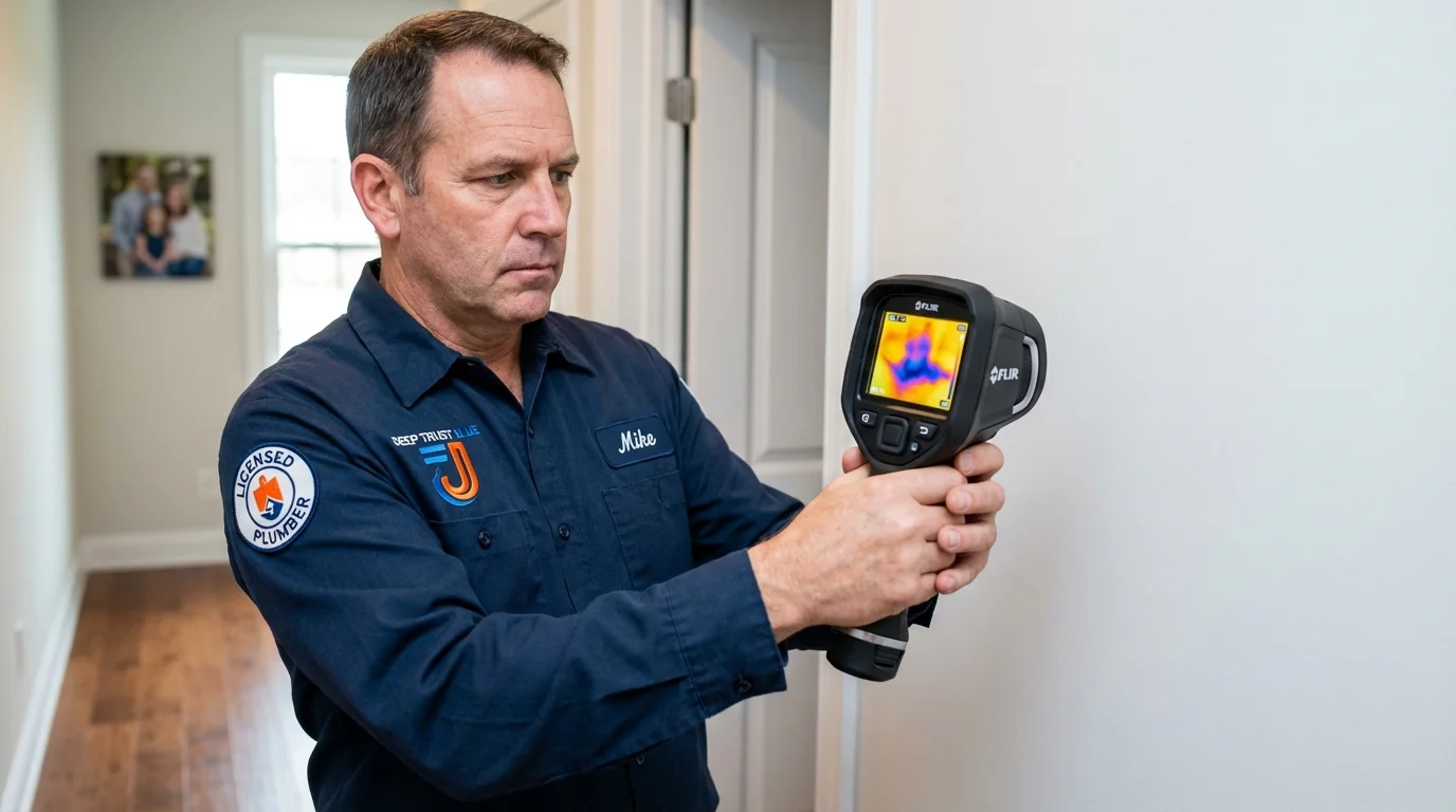 Thermal imaging leak detection by Johns Plumbing LLC in Madison Lake